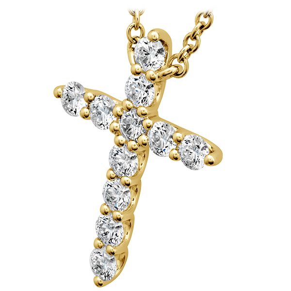 0.5 ctw. Signature Cross Pendant - Large in 18K Yellow Gold Image 2 Becky Beauchine Kulka Diamonds and Fine Jewelry Okemos, MI
