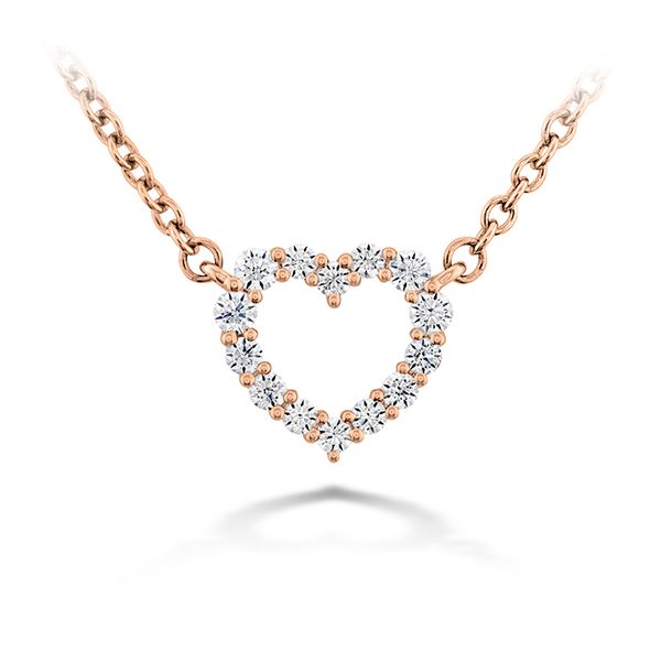 0.11 ctw. Signature Heart Pendant - Small in 18K Rose Gold Romm Diamonds Brockton, MA