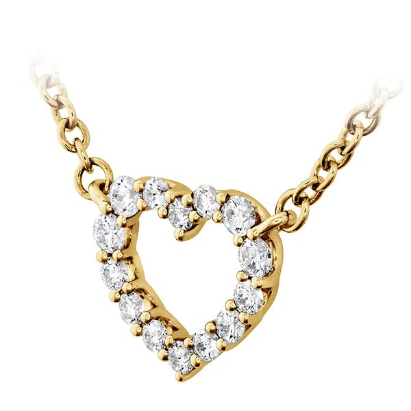 0.11 ctw. Signature Heart Pendant - Small in 18K Yellow Gold Image 2 Valentine's Fine Jewelry Dallas, PA