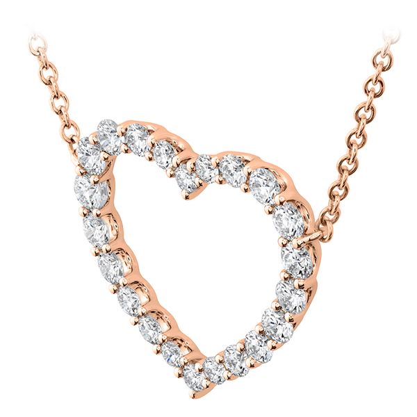 0.67 ctw. Signature Heart Pendant - Large in 18K Rose Gold Image 2 Valentine's Fine Jewelry Dallas, PA