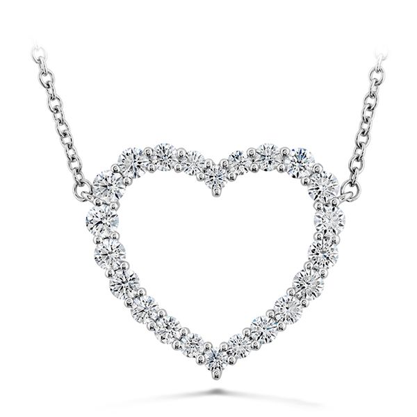0.67 ctw. Signature Heart Pendant - Large in 18K White Gold Valentine's Fine Jewelry Dallas, PA