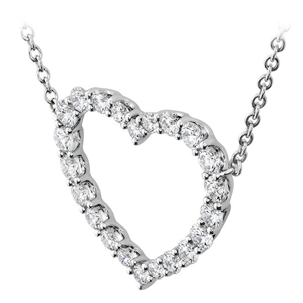 0.67 ctw. Signature Heart Pendant - Large in 18K White Gold Image 2 Becky Beauchine Kulka Diamonds and Fine Jewelry Okemos, MI