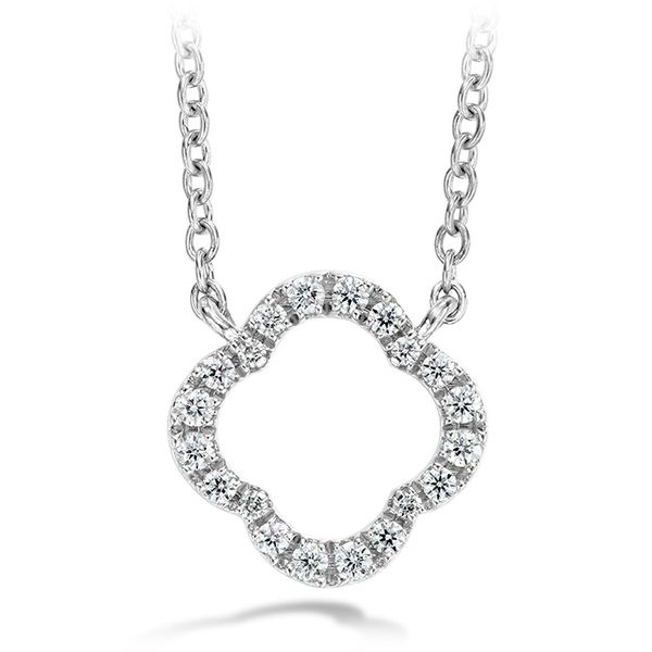 0.1 ctw. Signature Petal Pendant in 18K White Gold Valentine's Fine Jewelry Dallas, PA