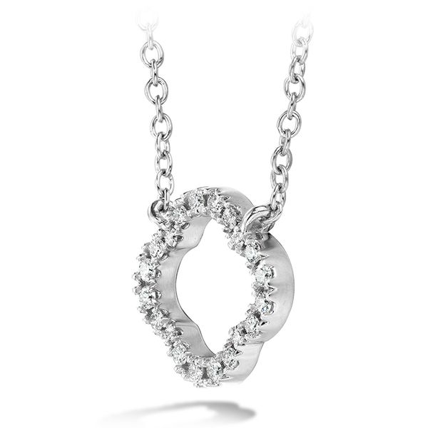 0.1 ctw. Signature Petal Pendant in 18K White Gold Image 2 Valentine's Fine Jewelry Dallas, PA