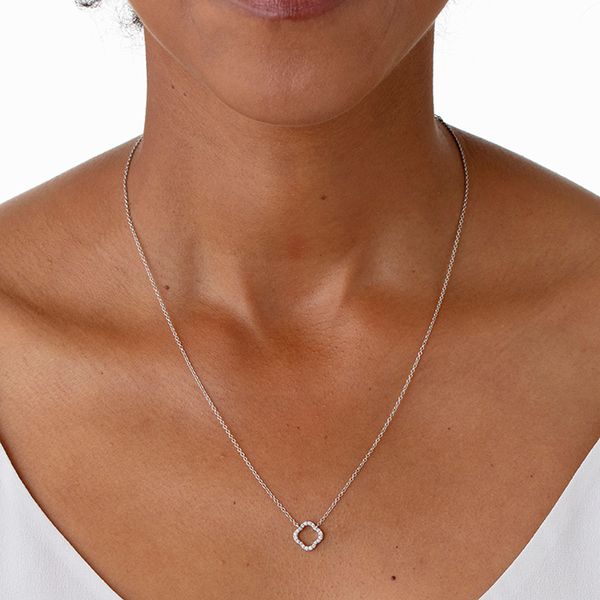 0.1 ctw. Signature Petal Pendant in Platinum Image 3 Becky Beauchine Kulka Diamonds and Fine Jewelry Okemos, MI