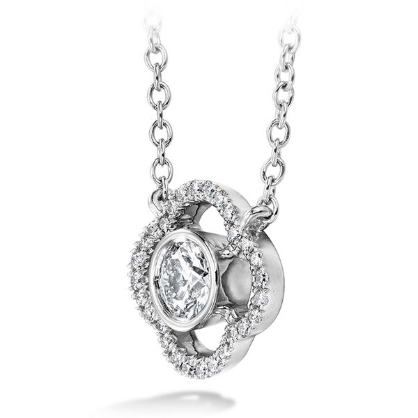 0.28 ctw. Signature Petal Bezel Pendant in 18K White Gold Image 2 Galloway and Moseley, Inc. Sumter, SC