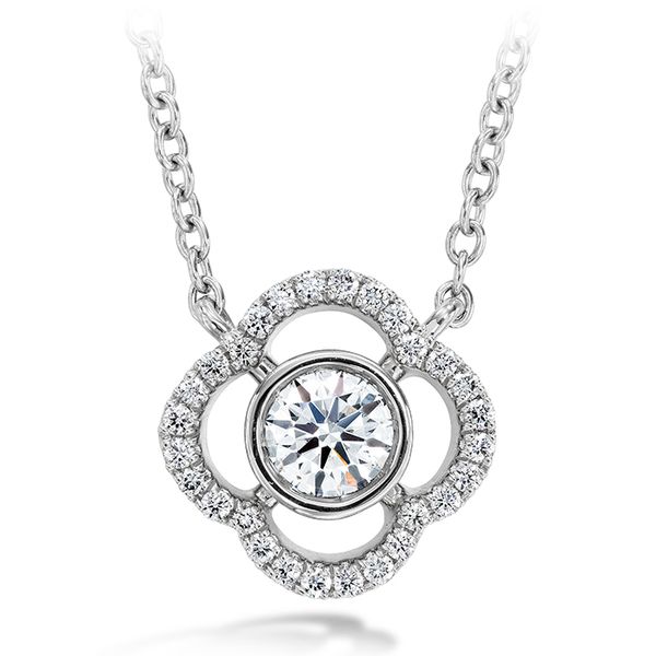 0.28 ctw. Signature Petal Bezel Pendant in Platinum Valentine's Fine Jewelry Dallas, PA
