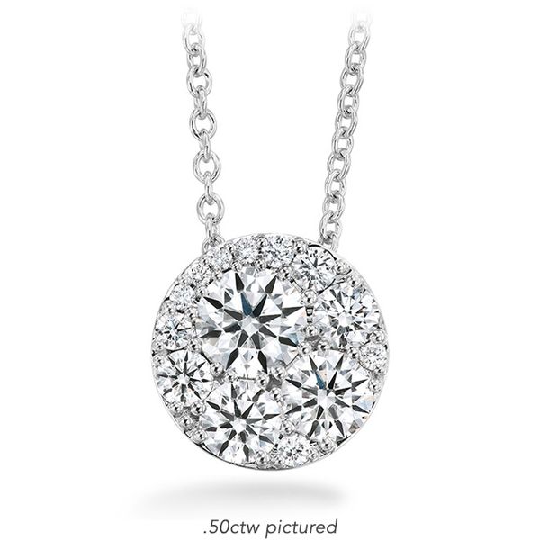0.25 ctw. Tessa Diamond Circle Pendant in 18K White Gold Valentine's Fine Jewelry Dallas, PA