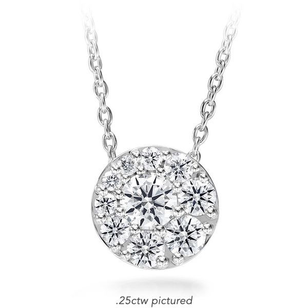 0.25 ctw. Tessa Diamond Circle Pendant in 18K White Gold Image 3 Valentine's Fine Jewelry Dallas, PA