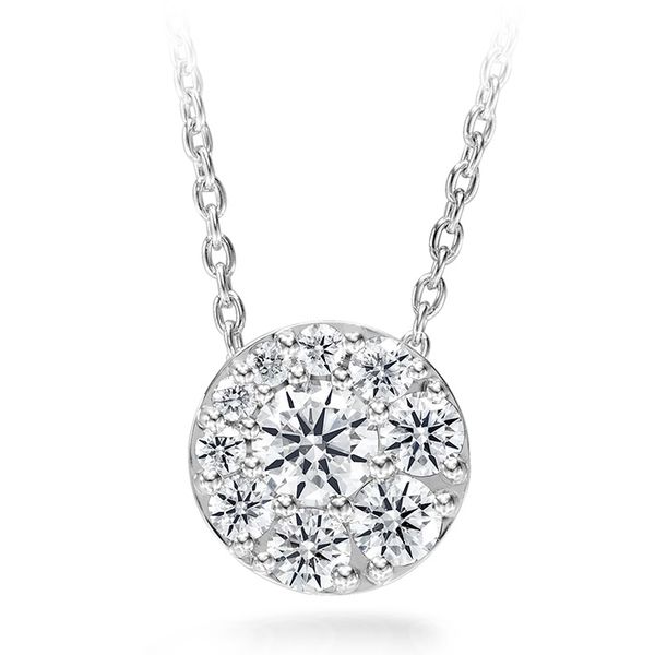 0.25 ctw. Tessa Diamond Circle Pendant in 18K White Gold Image 4 Valentine's Fine Jewelry Dallas, PA