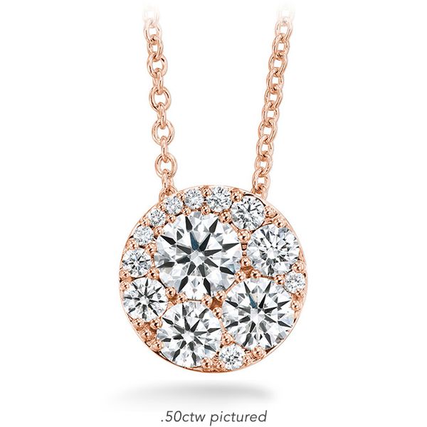 1.02 ctw. Tessa Diamond Circle Pendant in 18K Rose Gold Valentine's Fine Jewelry Dallas, PA