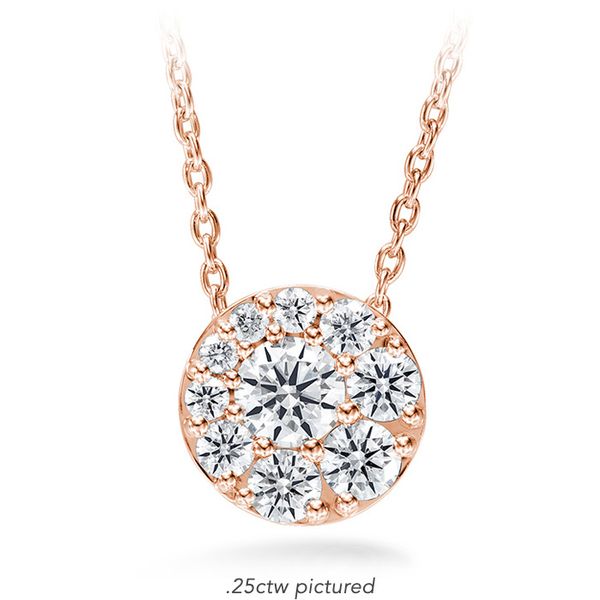 1.02 ctw. Tessa Diamond Circle Pendant in 18K Rose Gold Image 3 Valentine's Fine Jewelry Dallas, PA
