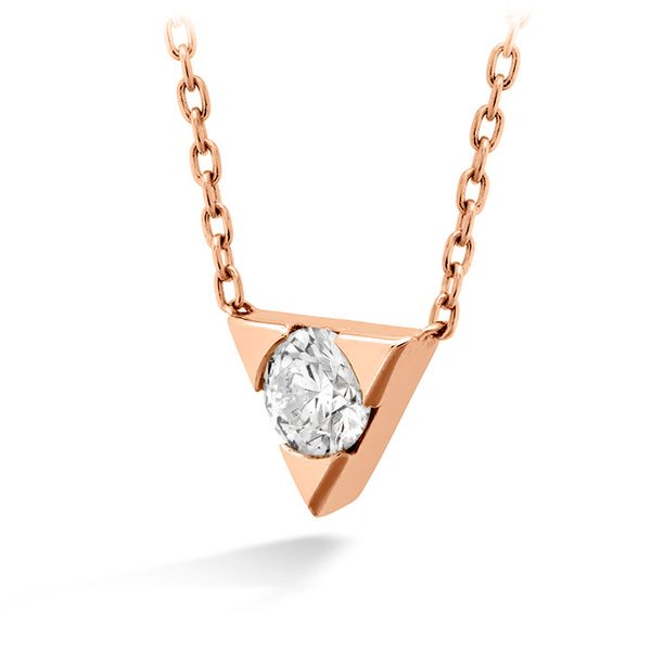 0.1 ctw. Triplicity Single Diamond Pendant in 18K Rose Gold Image 2 Becky Beauchine Kulka Diamonds and Fine Jewelry Okemos, MI