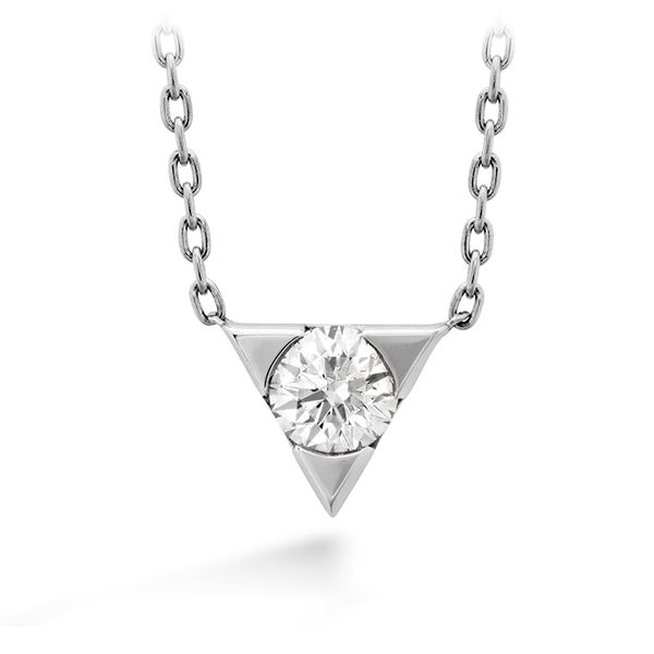 0.1 ctw. Triplicity Single Diamond Pendant in 18K White Gold Becky Beauchine Kulka Diamonds and Fine Jewelry Okemos, MI