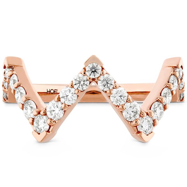Engagement Rings - 0.7 ctw. Triplicity Pointed Diamond Ring in 18K Rose Gold