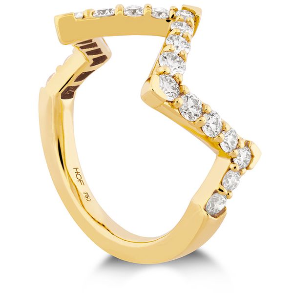 Engagement Rings - 0.7 ctw. Triplicity Pointed Diamond Ring in 18K Yellow Gold - image 2