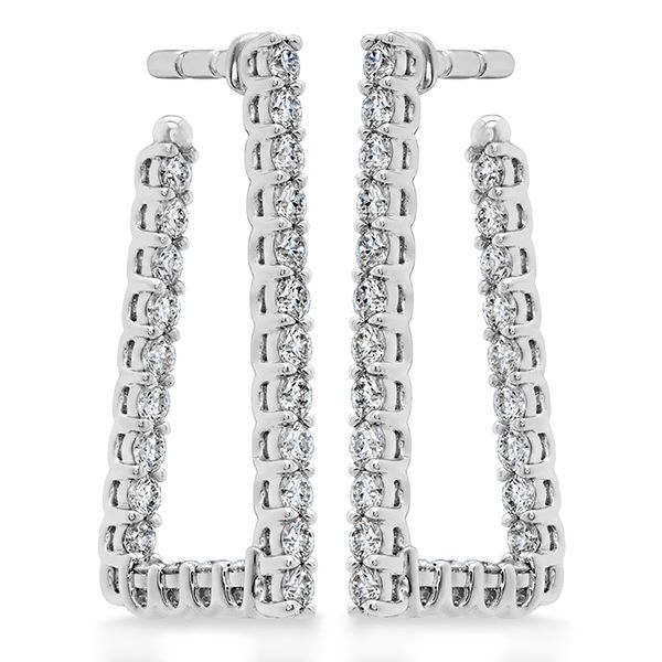 0.64 ctw. Signature Open Triangle Hoop - Small in 18K White Gold Becky Beauchine Kulka Diamonds and Fine Jewelry Okemos, MI