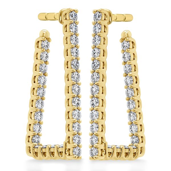 0.64 ctw. Signature Open Triangle Hoop - Small in 18K Yellow Gold Becky Beauchine Kulka Diamonds and Fine Jewelry Okemos, MI