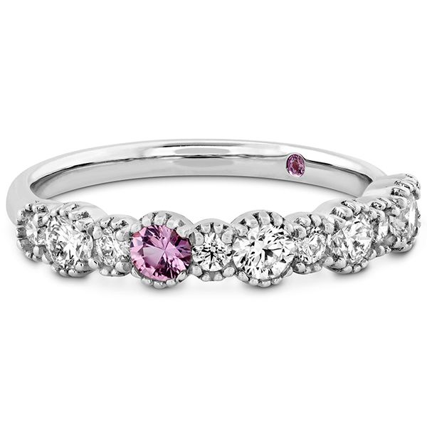 0.57 ctw. Behati Beaded Band with Sapphires in 18K White Gold Image 3 Romm Diamonds Brockton, MA