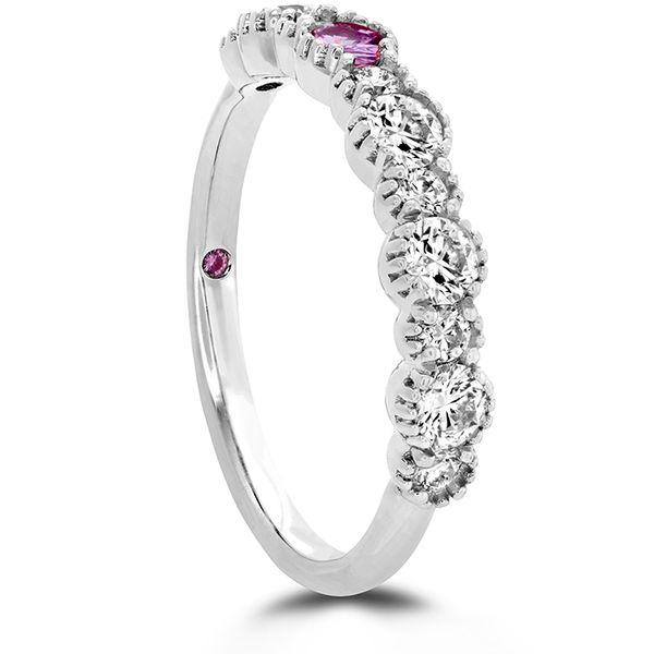 0.57 ctw. Behati Beaded Band with Sapphires in 18K White Gold Image 2 Valentine's Fine Jewelry Dallas, PA