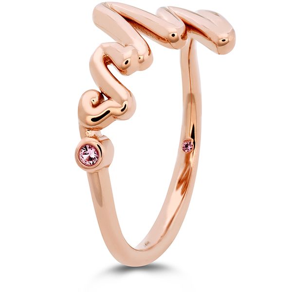 Love Code - Mrs Code Band with Sapphires in 18K Rose Gold Image 2 Valentine's Fine Jewelry Dallas, PA