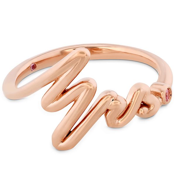 Love Code - Mrs Code Band with Sapphires in 18K Rose Gold Image 3 Valentine's Fine Jewelry Dallas, PA