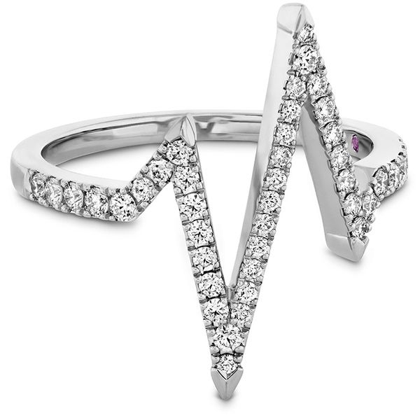 0.31 ctw. Love Code Heartbeat Diamond Band in Platinum Image 3 Valentine's Fine Jewelry Dallas, PA