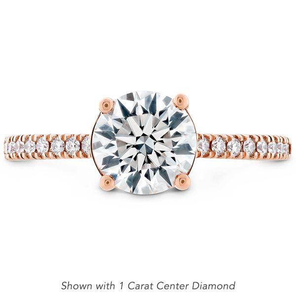 0.18 ctw. Sloane Silhouette Engagement Ring Diamond Band in 18K Rose Gold Romm Diamonds Brockton, MA