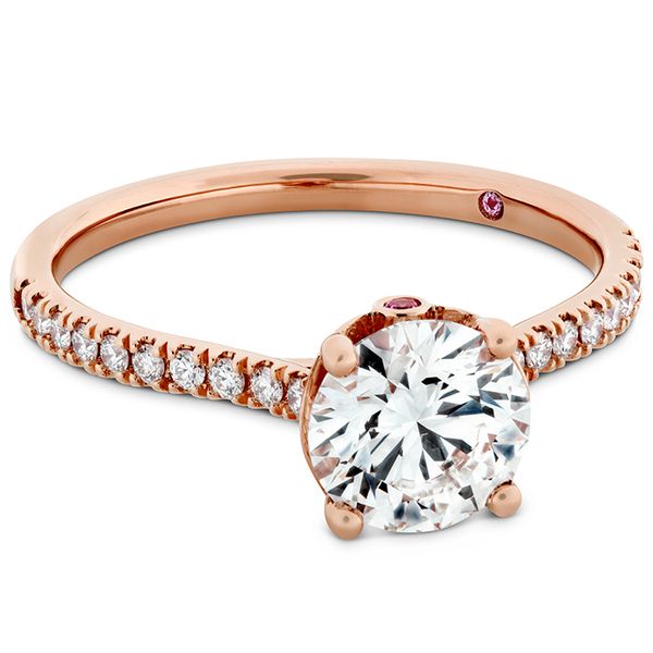 0.18 ctw. Sloane Silhouette Engagement Ring Diamond Band-Sapphires in 18K Rose Gold Image 3 Galloway and Moseley, Inc. Sumter, SC