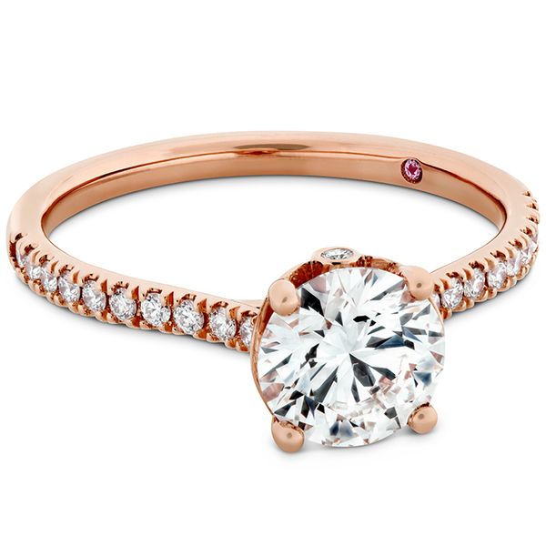 0.18 ctw. Sloane Silhouette Engagement Ring Diamond Band in 18K Rose Gold Image 3 Valentine's Fine Jewelry Dallas, PA