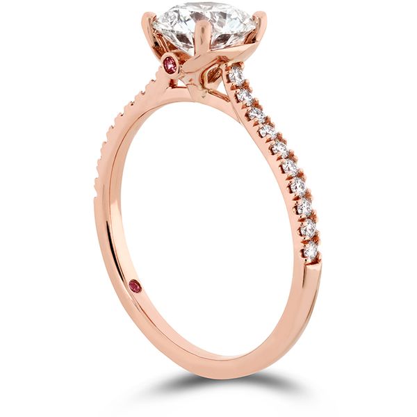 0.18 ctw. Sloane Silhouette Engagement Ring Diamond Band-Sapphires in 18K Rose Gold Image 2 Becky Beauchine Kulka Diamonds and Fine Jewelry Okemos, MI
