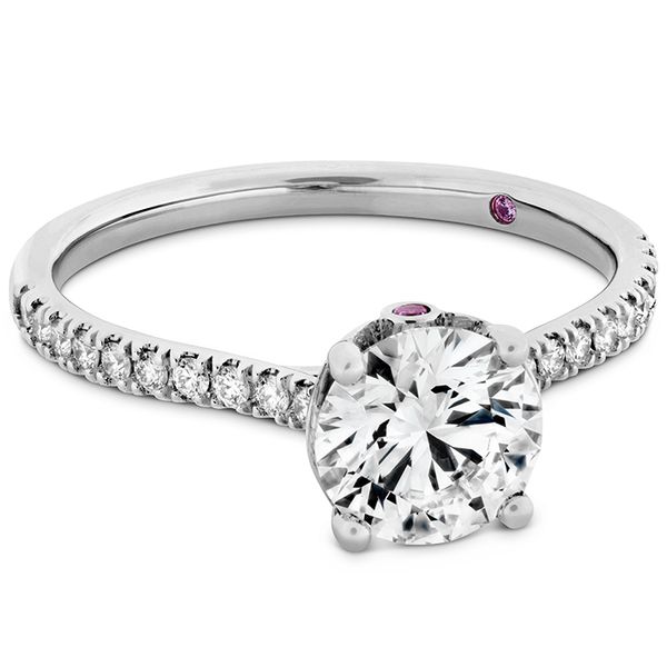0.18 ctw. Sloane Silhouette Engagement Ring Diamond Band-Sapphires in 18K White Gold Image 3 Becky Beauchine Kulka Diamonds and Fine Jewelry Okemos, MI