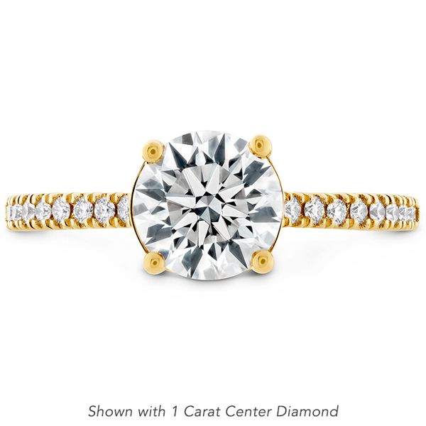 0.18 ctw. Sloane Silhouette Engagement Ring Diamond Band-Sapphires in 18K Yellow Gold Becky Beauchine Kulka Diamonds and Fine Jewelry Okemos, MI