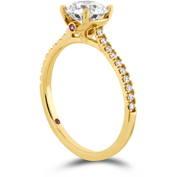 0.18 ctw. Sloane Silhouette Engagement Ring Diamond Band-Sapphires in 18K Yellow Gold Image 2 Romm Diamonds Brockton, MA