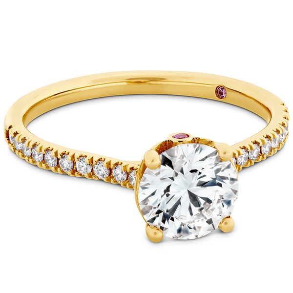 0.18 ctw. Sloane Silhouette Engagement Ring Diamond Band-Sapphires in 18K Yellow Gold Image 3 Romm Diamonds Brockton, MA