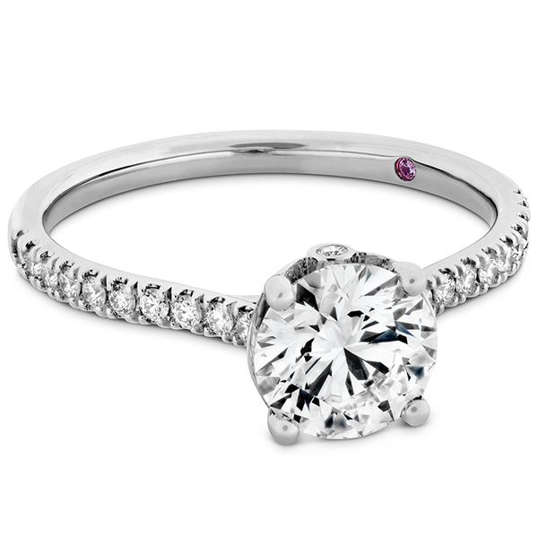 0.18 ctw. Sloane Silhouette Engagement Ring Diamond Band in Platinum Image 3 Valentine's Fine Jewelry Dallas, PA