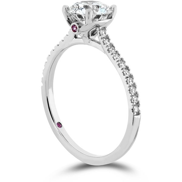0.18 ctw. Sloane Silhouette Engagement Ring Diamond Band-Sapphires in Platinum Image 2 Valentine's Fine Jewelry Dallas, PA