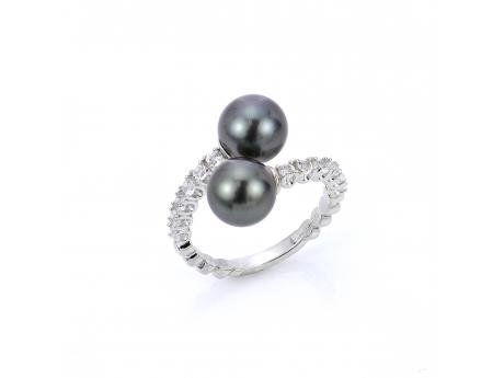Sterling Silver Tahitian Pearl Ring Johnson Jewellers Lindsay, ON