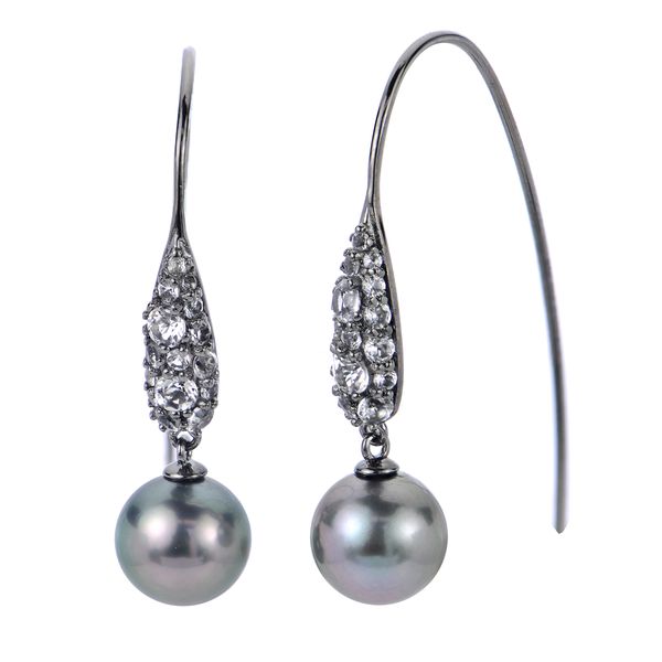 sterling silver tahitian pearl earrings