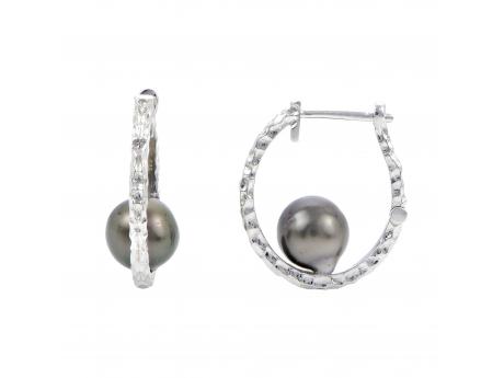 Sterling Silver Tahitian Pearl Earring Carroll / Ochs Jewelers Monroe, MI