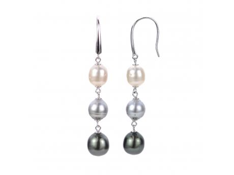 Sterling Silver Tahitian Pearl Earring Reigning Jewels Fine Jewelry Athens, TX