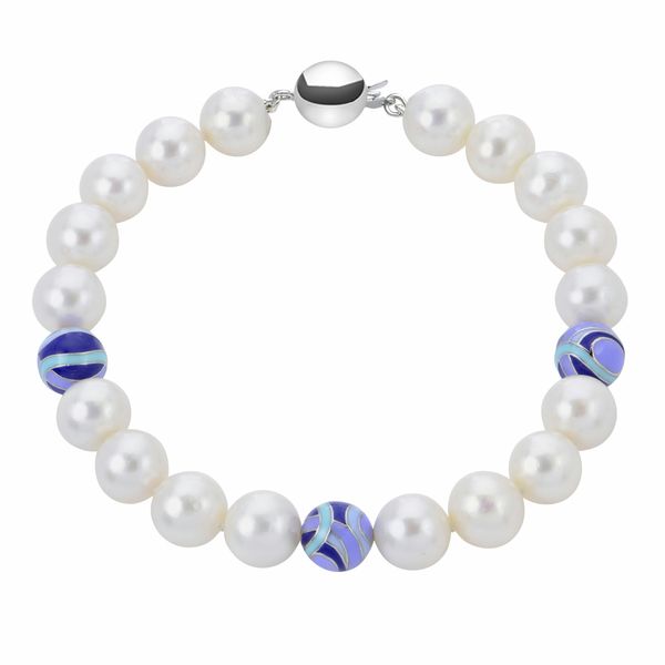 sterling silver freshwater pearl bracelet