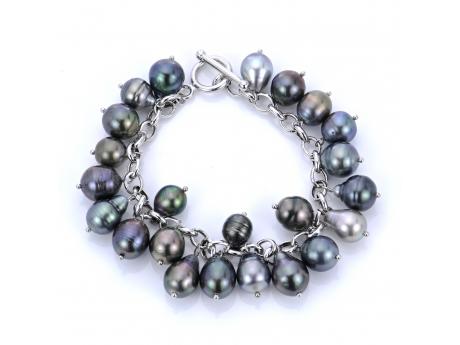 Sterling Silver Tahitian Pearl Bracelet Avitabile Fine Jewelers Hanover, MA