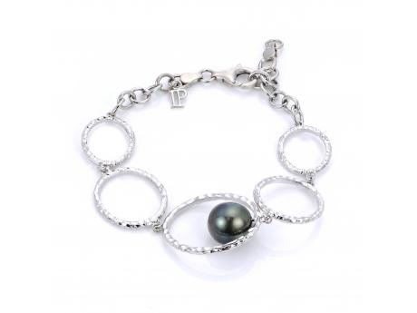 Sterling Silver Tahitian Pearl Bracelet Carroll / Ochs Jewelers Monroe, MI
