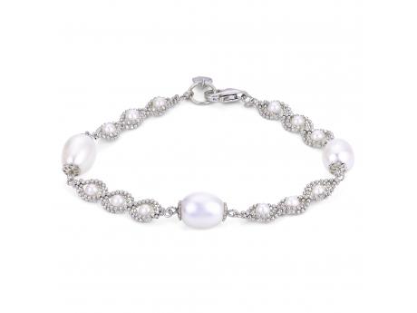 Sterling Silver Freshwater Pearl Bracelet Raleigh Diamond Fine Jewelry Raleigh, NC