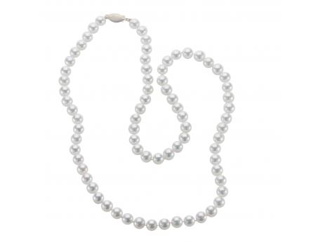 14KT White Gold Akoya Necklace Carroll / Ochs Jewelers Monroe, MI