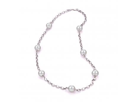 Sterling Silver Freshwater Pearl Necklace Diamonds Direct St. Petersburg, FL