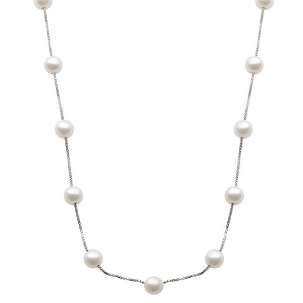 sterling silver freshwater pearl necklace