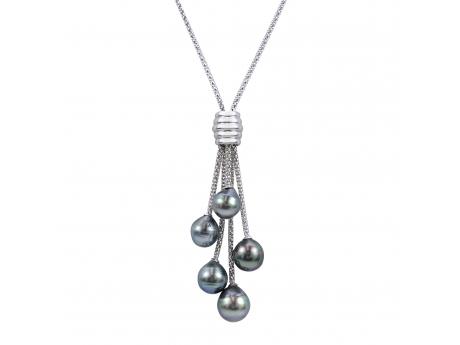 Sterling Silver Tahitian Pearl Necklace Arlene's Fine Jewelry Vidalia, GA
