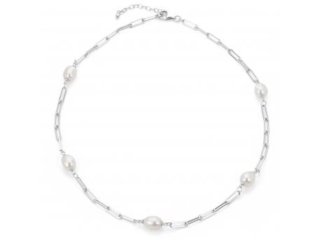 Sterling Silver Freshwater Paperclip Chain Necklace Arlene's Fine Jewelry Vidalia, GA